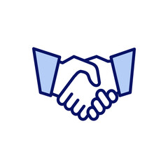 Handshake icon vector. business handshake sign and symbol. contact agreement