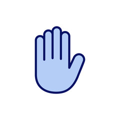 Hand icon vector. hand sign and symbol. palm