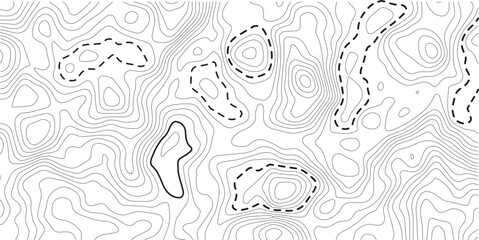 The stylized height of the topographic map in contour, lines. The concept of a conditional geography scheme and the terrain path. Design materials.