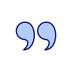 Quote icon vector. Quotation mark sign and symbol