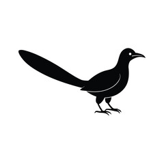 Obraz premium a motmot bird full black silhouette vector illustration on white background
