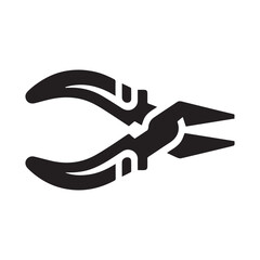 minimalist logo of a handyman with a white background