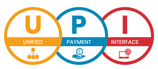 upi unified payment interface. business concept. Vector infographic illustration for presentations, sites, reports, banners