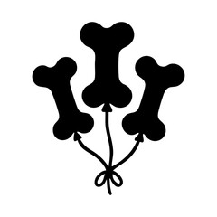 Halloween balloons shaped like spooky bones