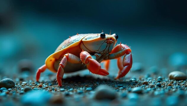 Hermit crab jumping in shell switch