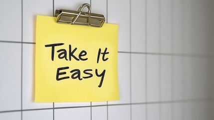 Inspirational Sticky Note on Office Desk, Bright Yellow with a Positive Message to Boost Your Day