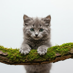 cat on grass