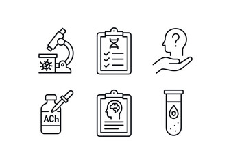 straight perfect stroke icon mono icons style isolated Alzheimer disease neurofibrillary tangle staining kit Alzheimer disease APOE notyping assay Alzheimer disease caregiver burden