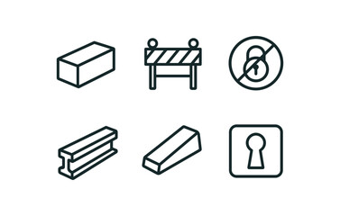 straight perfect stroke icon mono icons style isolated boundary signal barrier flow regulator load bearing beam bber stopper key module