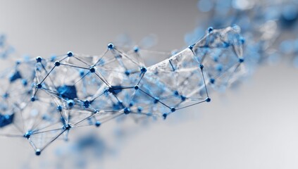 Abstract network of translucent polygons