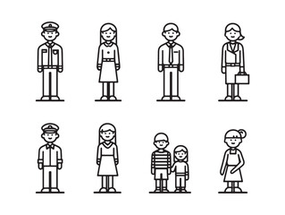 Relief Mission Simple 2D Line Icon Collection