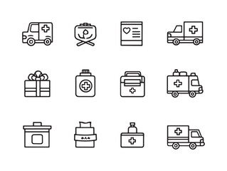 Relief Operation Ultra Minimalist 2D Line Icons