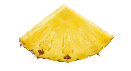 Fresh Yellow Pineapple Slice Juicy Tropical Healthy Food Transparent Background