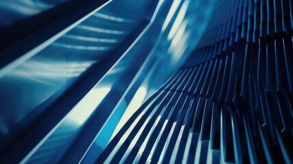 City's night skyline with tall skyscraper buildings. Blue and white effect. - Powered by Adobe