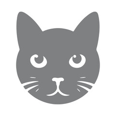 Silhouette of cat face

