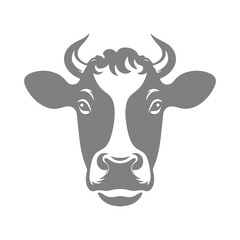 Silhouette of cow face

