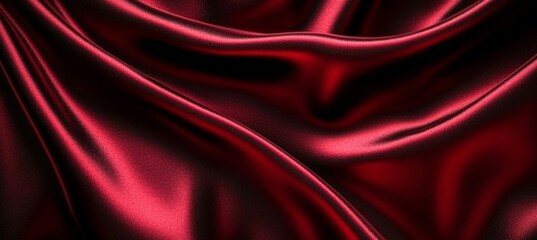 Obraz premium Silk Satin Velvet Curtain Fabric in Elegant Luxury Abstract Background with Dark Folds and Waves