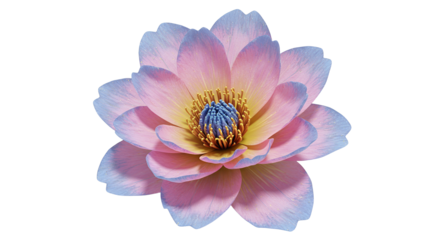 Vibrant Pink Blue Flower Blossom Detailed Petals Natural Beauty