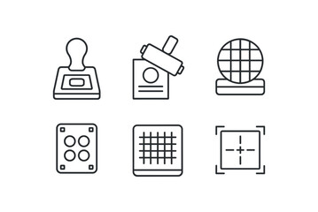 straight perfect out stroke icon mono icons style isolated imprint stamp die imprint embossing roller imprint wafer mask imprint lithography plate imprint pattern generator imprint