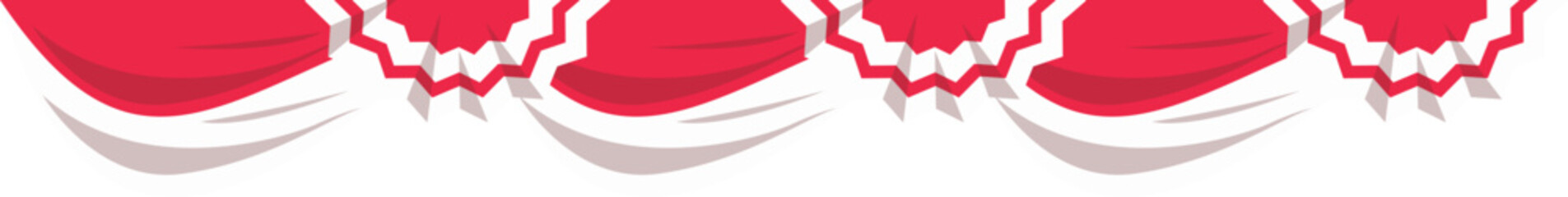 Indonesia Flag Curtain Header 