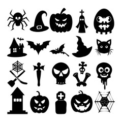halloween icon set