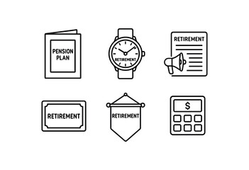 straight perfect out stroke icon mono icons style isolated retirement from labor pension plan booklet retirement from labor gold watch engraving retirement from labor farewell speech script