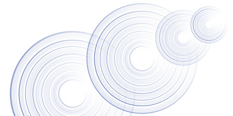 Abstract Computer technology background. network visual connection. blue minimal circular abstract dynamic lines isolated on blue background. Future technology banner concept. vector illustration.