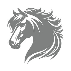 Silhouette of horse face

