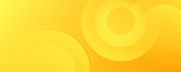 Banner background. Full color, orange gradient, and geometric effect. Circles. Abstract. Modern.