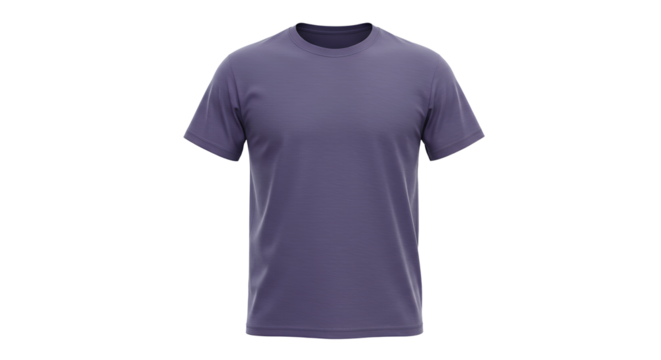 Purple T-shirt Blank Garment Casual Apparel Fashion Mockup Plain Clothing