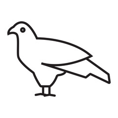 Single outline icon of an eagle, designed in editable stroke. Suitable for power, freedom, or patriotic animal themes.