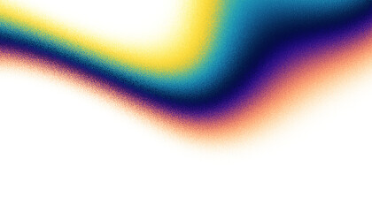 Elegant smooth wave big line in gradient shades of retro colours, flowing across a overlay transparent background fot minimal design.