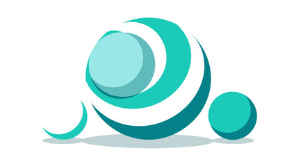 simple abstract shapes layered spheres