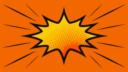speedline comic panel orange zoom effect