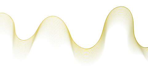 A minimalist abstract background featuring delicate, undulating lines in a soft golden hue, creating a continuous wave pattern against a pristine white backdrop, conveying fluidity and elegance.