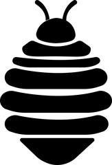 Bee icon. Symbol silhouette of a honey bee sign. Vector illustration in flat style.A simple bee animal outlines silhouette art & Black bee design vector illustration. Flying insect with striped .