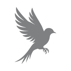 Obraz premium Silhouette of flapping bird