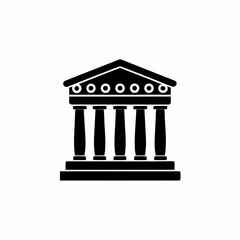 creative details Greek Temple Icon Vector Illustration