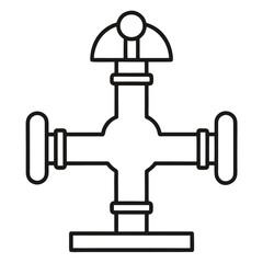  Faucet with water drop Creative hand-drawn black and white cartoon illustration of a running faucet for projects  metal  icon vactor line art illustration, on white background.