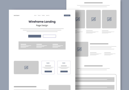 Furniture Product Landing Page Wireframe Design