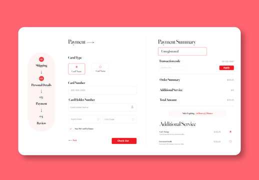 Minimalist Checkout And Payment Form UI Kit