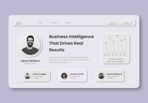 Neumorphism Home, Pricing Plan UI Design Layout