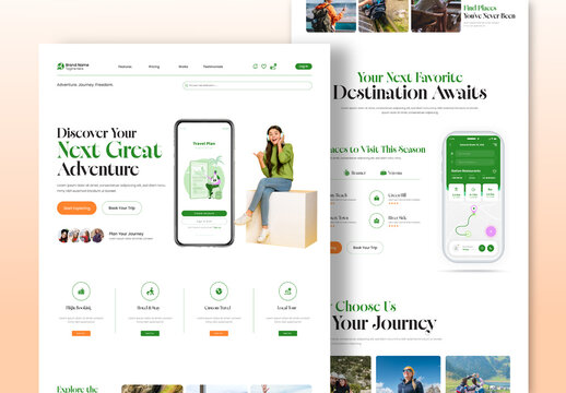 Modern Travel Agency And Tour Booking Landing Page