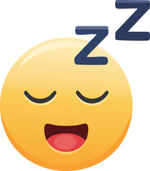 Isolated Sleeping Colored Emoji Icon, vector design
