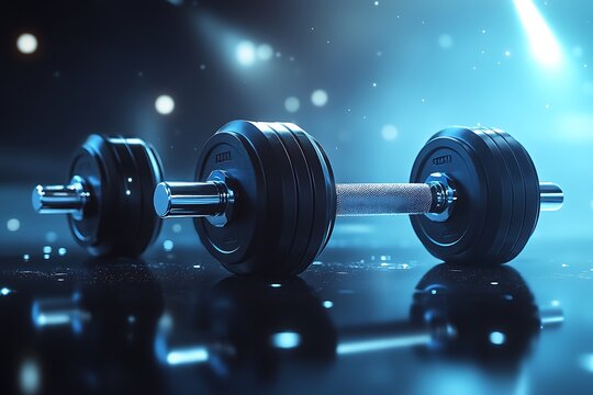 A set of sleek adjustable dumbbells