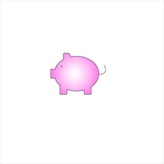 piggy bank isolated on white