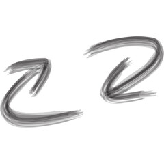exchange arrows handdrawn brush style. Reverse arrows shape paint icon symbol vector illustration