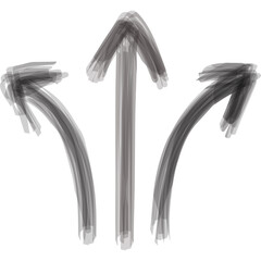spread arrows handwritten paint stroke
