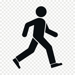 man walking flat vector icon