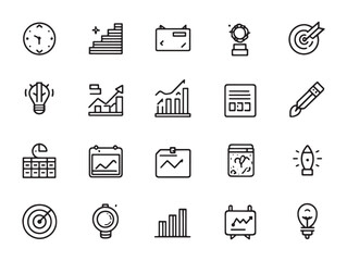 Self Sustained Success Simple Line Art Illustration